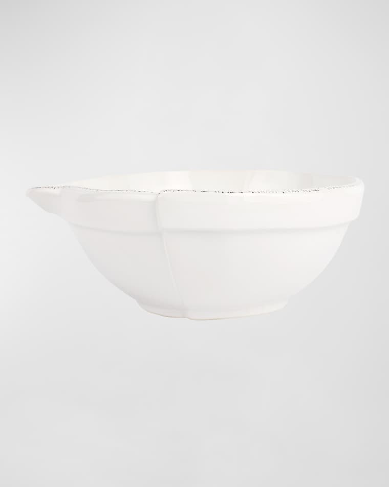 Vietri Lastra White Mixing Bowl, Medium