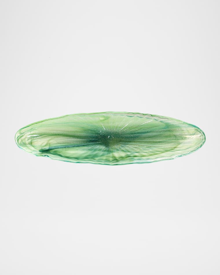 Vietri Onda Glass Long Oval Bowl