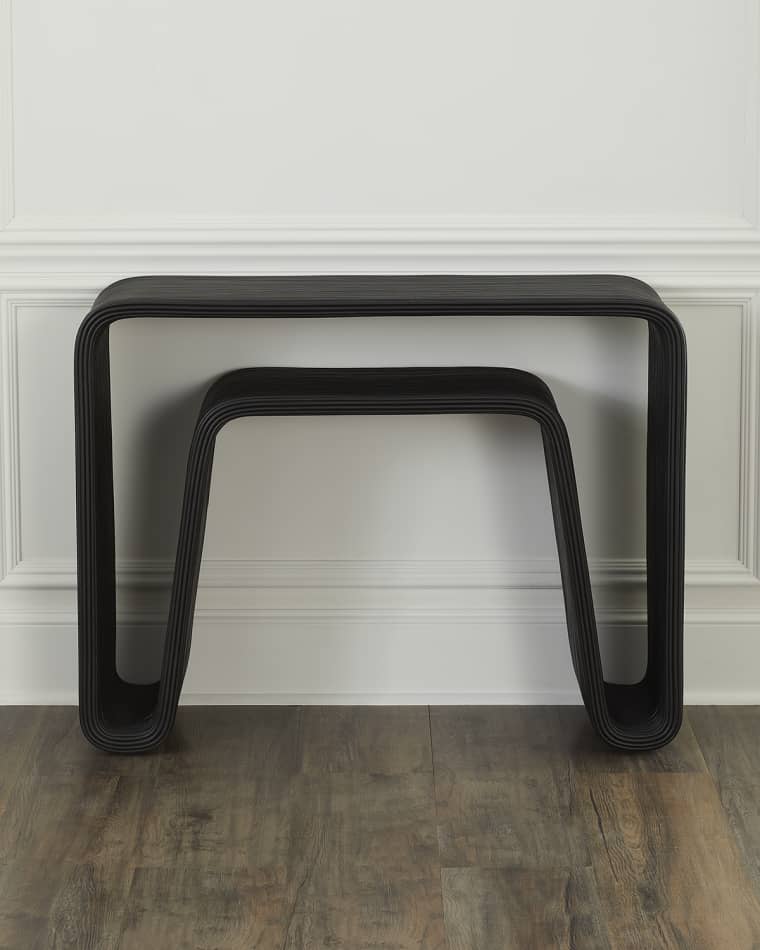 Arteriors Beltran Rattan Console Table