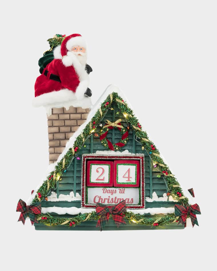 Katherine's Collection Santa in Chimney Christmas Countdown