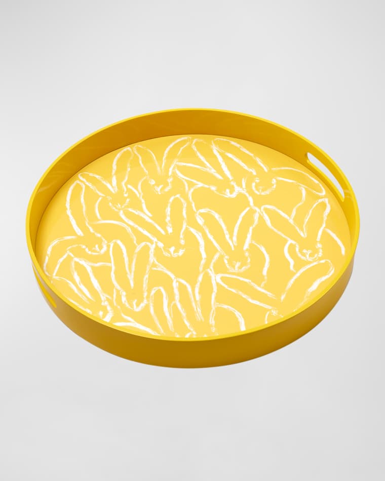 Hunt Slonem Jubilee Lacquer Tray - Yellow