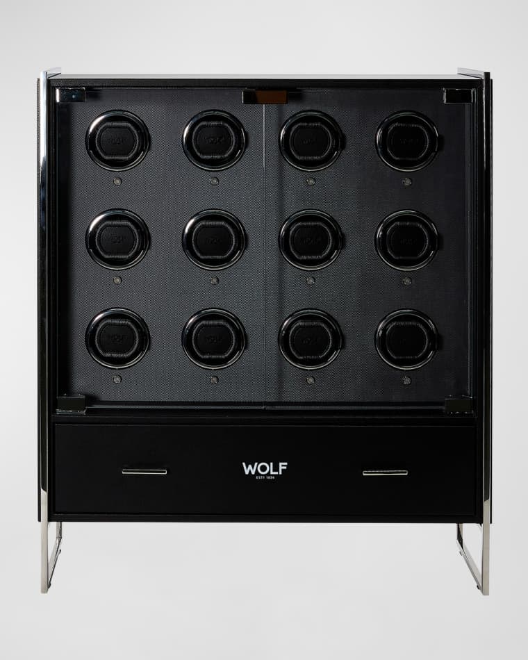 WOLF Viceroy 12-Piece Watch Winder Cabinet
