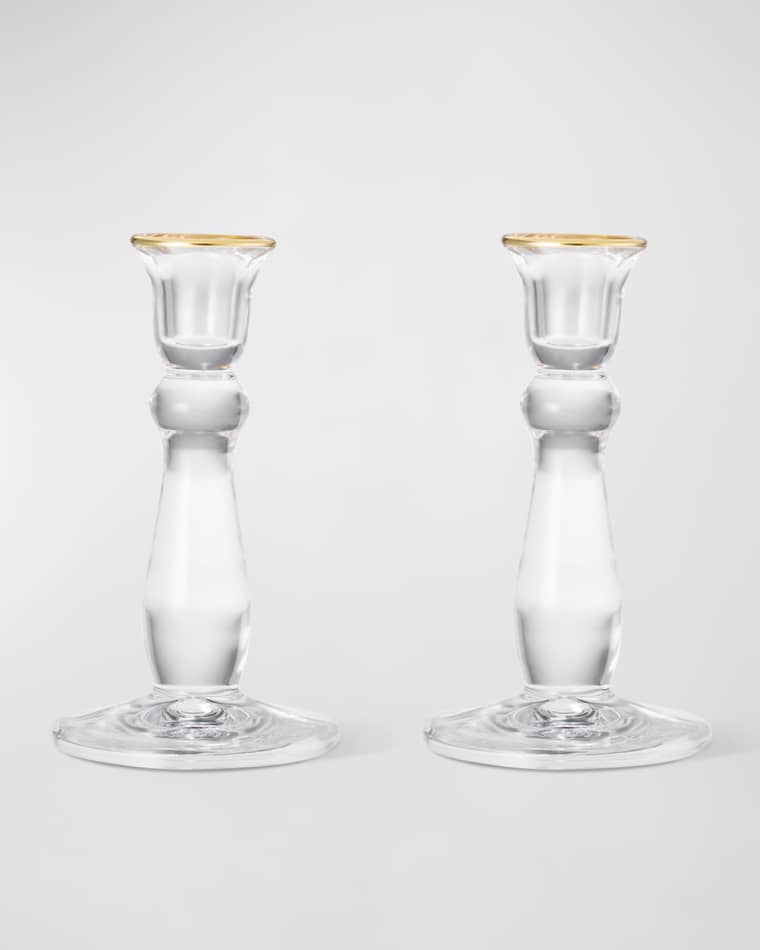 AERIN Sancia Tall Taper Candle Holders, Set of 2