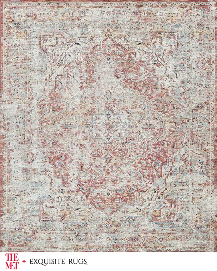 Exquisite Rugs x THE MET Antique Loom Beige & Rust Rug, 12' x 15'