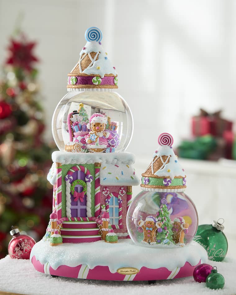 Christopher Radko Gingerbread Holiday Home Snowglobe