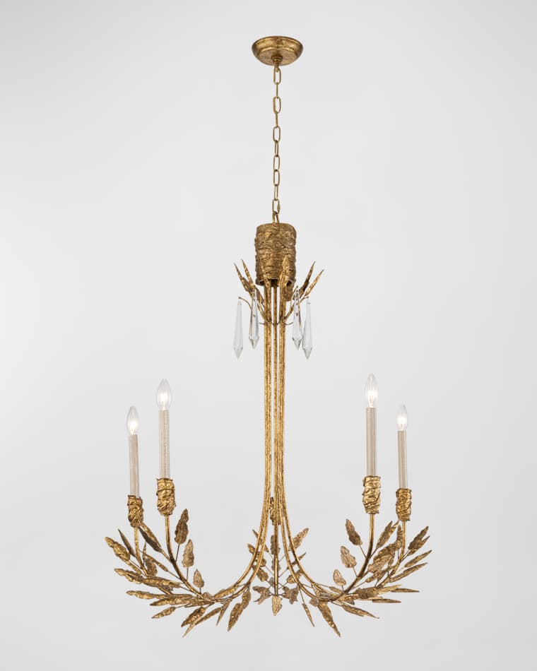 Lucas + McKearn Palm d'Or 5-Light Chandelier