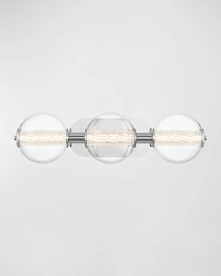 Eurofase Atomo 3-Light LED Vanity in Chrome