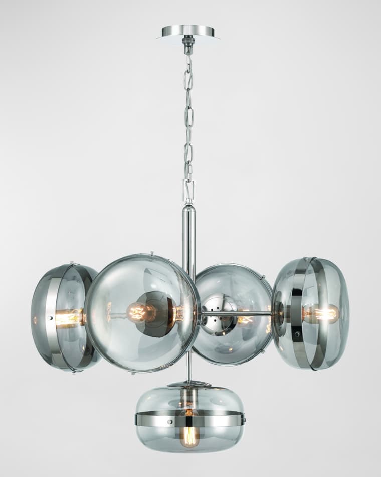 Eurofase Nottingham 5-Light Chandelier In Nickel