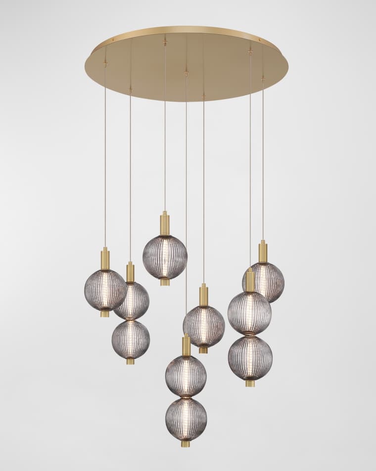 Eurofase Palmas 7-Light LED Golden Chandelier