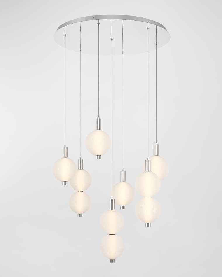 Eurofase Palmas 7-Light LED Nickel Chandelier