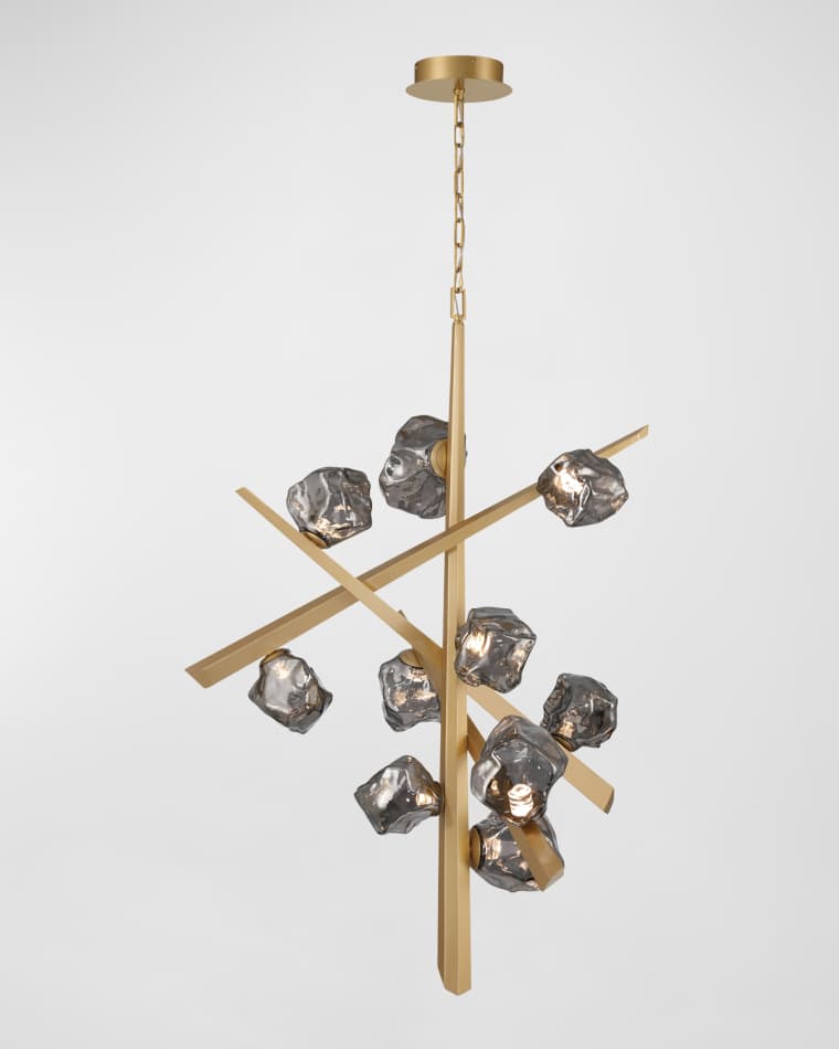 Eurofase Thorah 10-Light LED Golden Chandelier