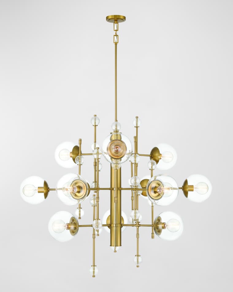 Eurofase Traiton 12-Light Golden Chandelier