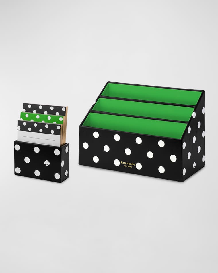 kate spade new york picture dot notepad holder and mail organizer set