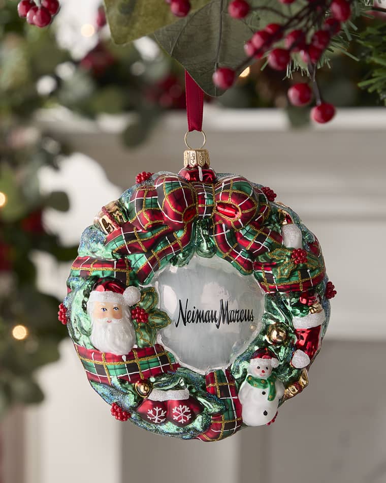 Neiman Marcus Jolly Wreath 2024 Christmas Ornament