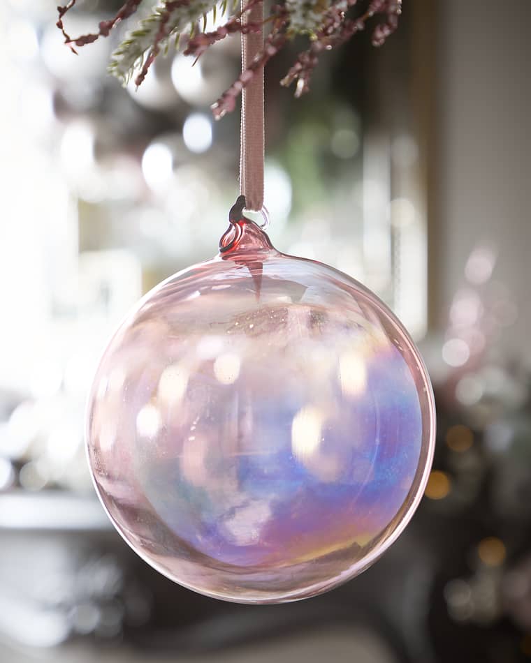 Jim Marvin French Purple Bottle Glass Ball Ornament