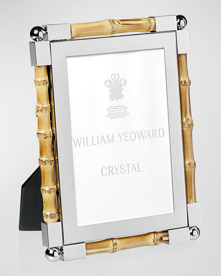 William Yeoward Crystal Classic Bamboo Frame, 4" x 6"