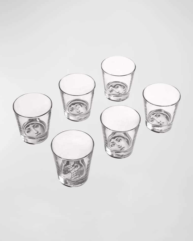 Fornasetti Tema e Variazioni Glasses. Set of 6