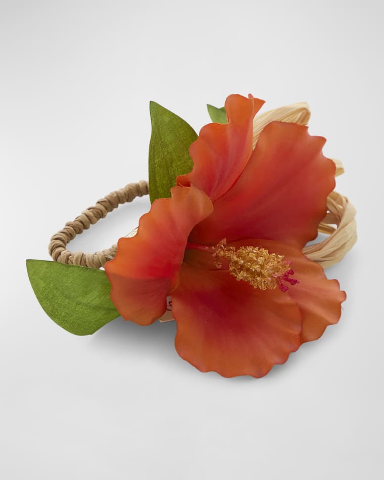 Deborah Rhodes Hibiscus Spray Napkin Ring