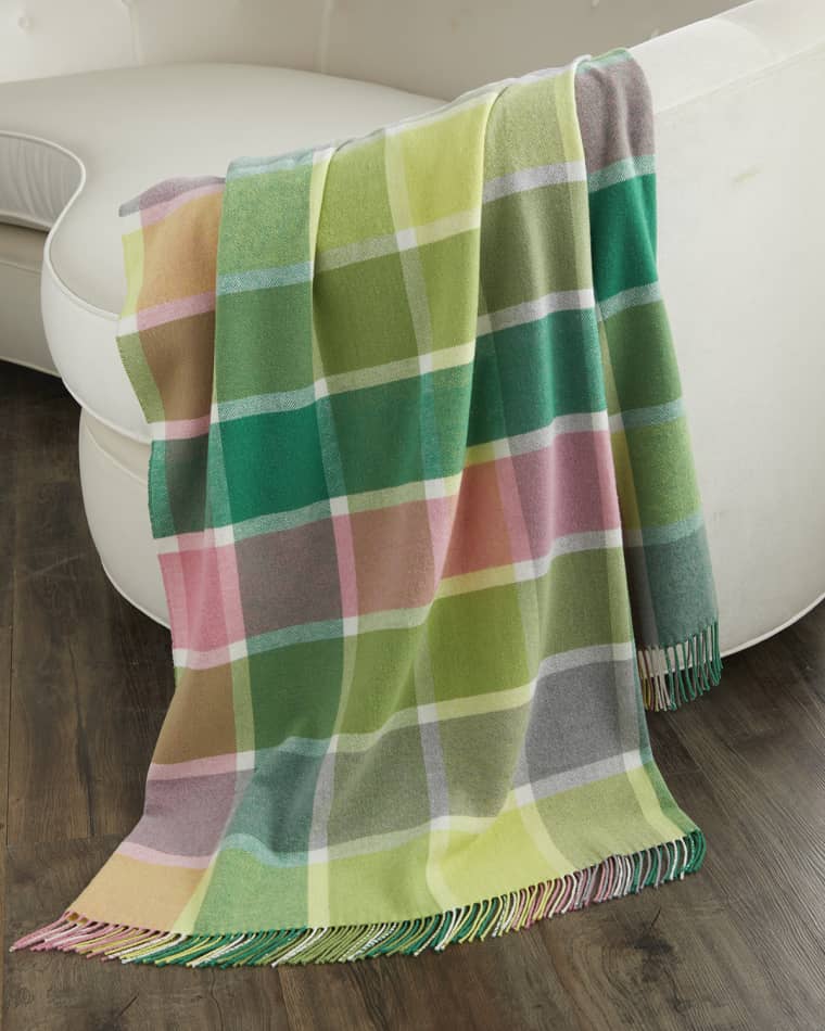 Designers Guild Bridgeport Lime Throw Blanket