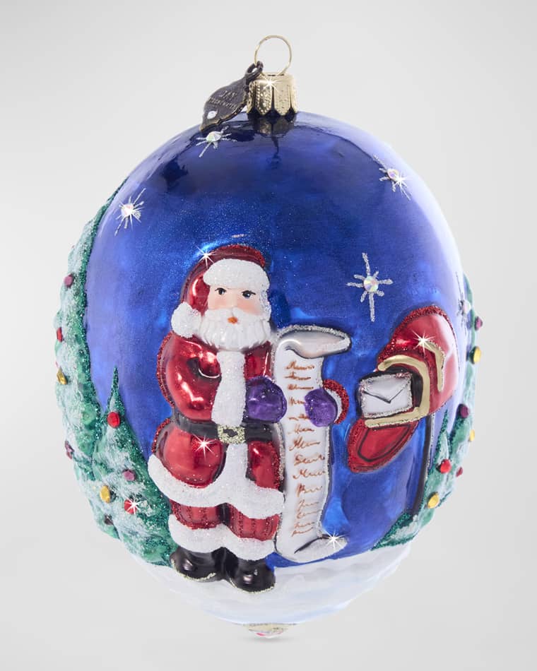 Jay Strongwater Christmas Delivery Glass Ornament