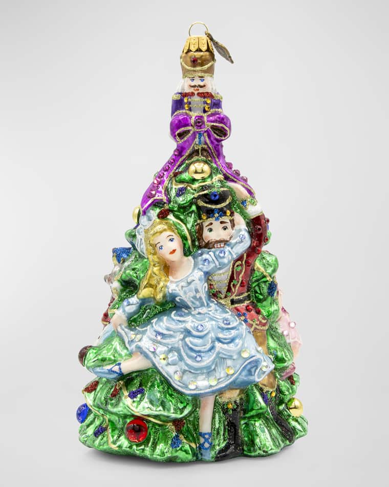 Jay Strongwater Clara and the Nutcracker Glass Christmas Ornament