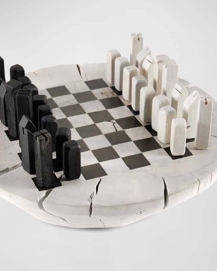 Four Hands Carbonized Black Modern Chess Set