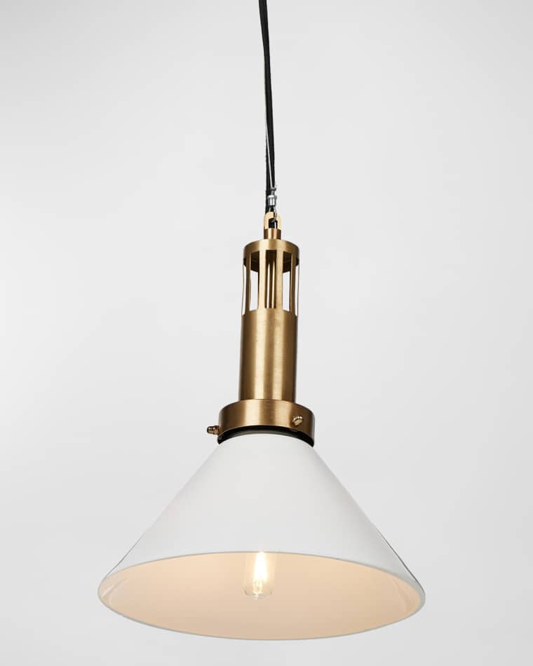 Four Hands Aldis 13" Pendant Light, Brushed Brass