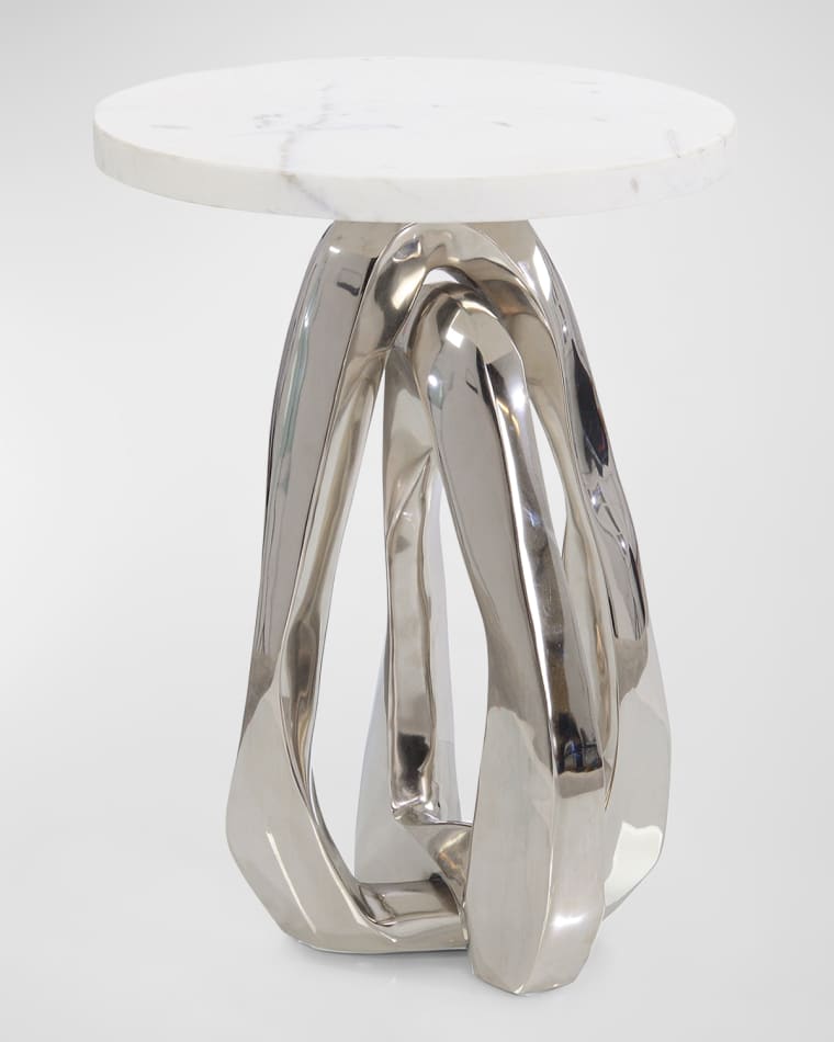 John-Richard Collection Kaari Silvertone Side Table