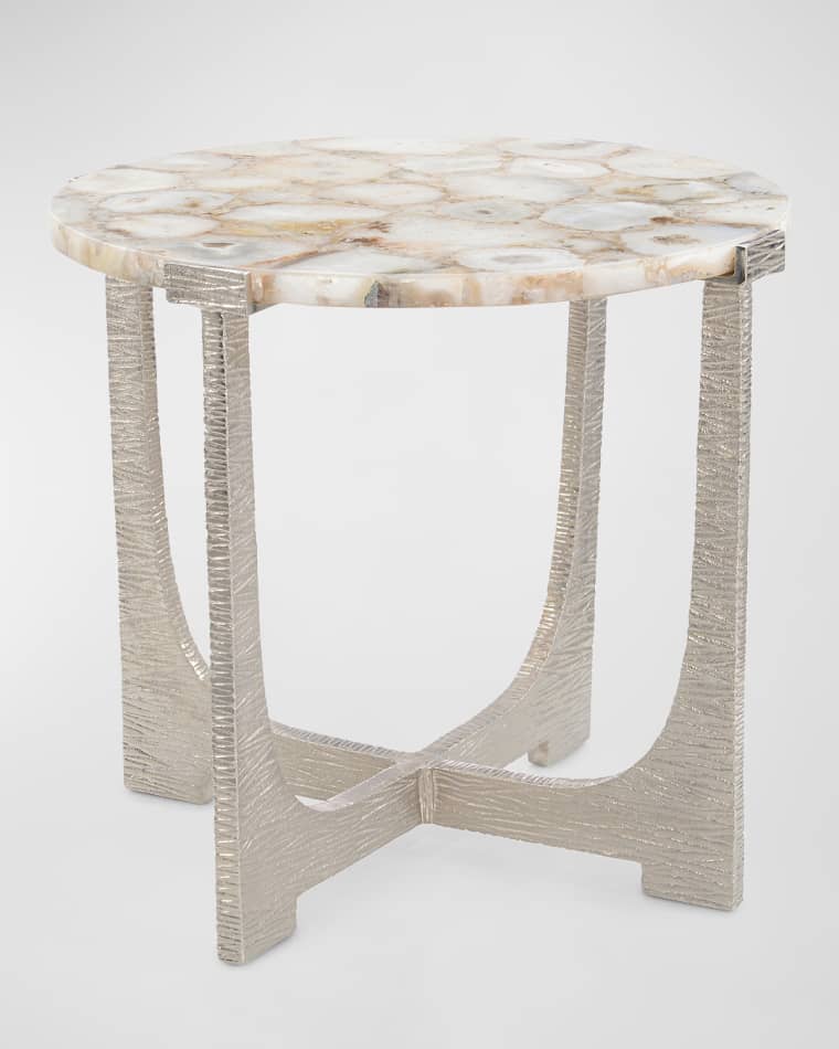 John-Richard Collection Unity Round Agate End Table