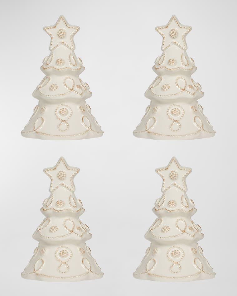 Juliska Berry and Thread North Pole Tree Place Card Holder, Set of 4 White
