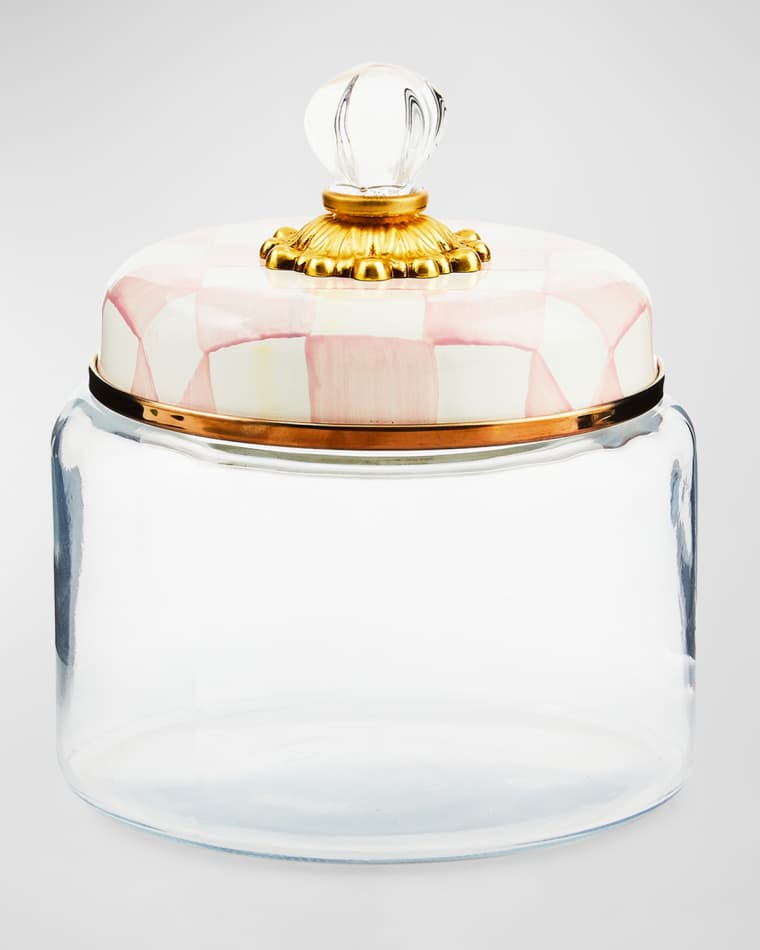 MacKenzie-Childs Rosy Check Kitchen Canister, Small
