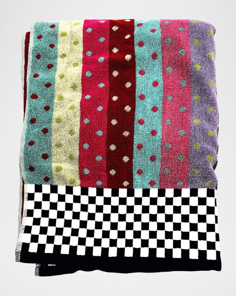 MacKenzie-Childs Stripe & Dot Confetti Bath Towel