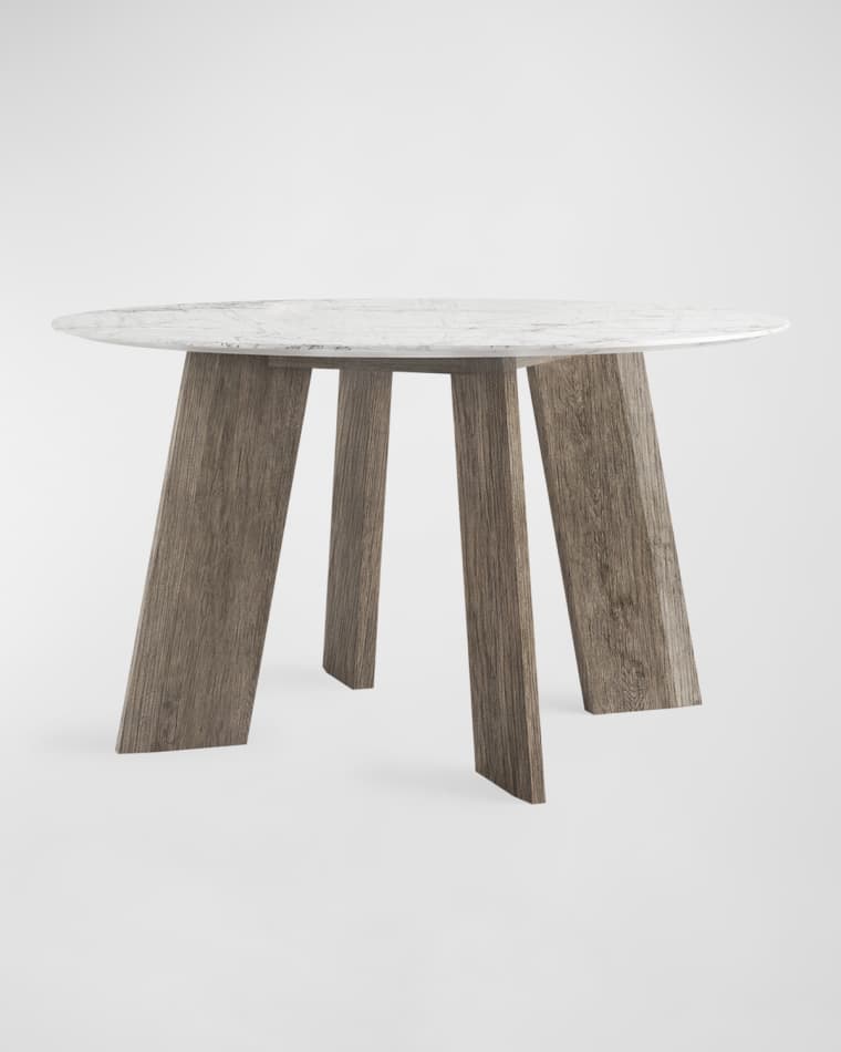 Cavalletto Home Modern Fin Round Dining Table, 51"