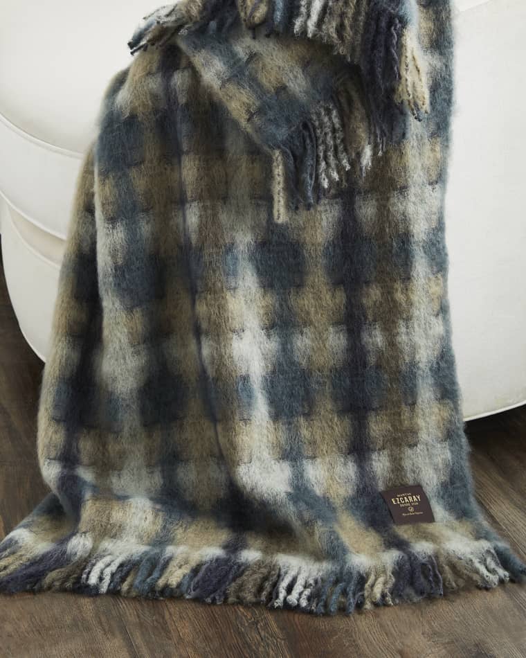 Mantas Ezcaray Mia Collection Mohair-Blend Throw Blanket