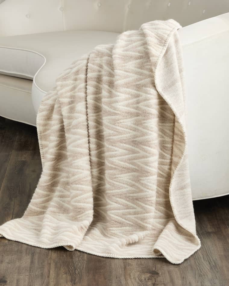 Missoni Home Beaver Wool-Blend Throw, 55" x 75"