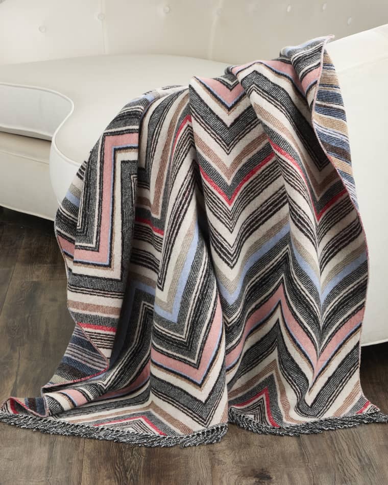 Missoni Home Chevron Wool-Blend Throw, 98" x 100"