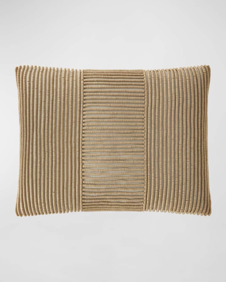 Donna Karan Home Block Beaded Decorative Pillow, 20" x 16"