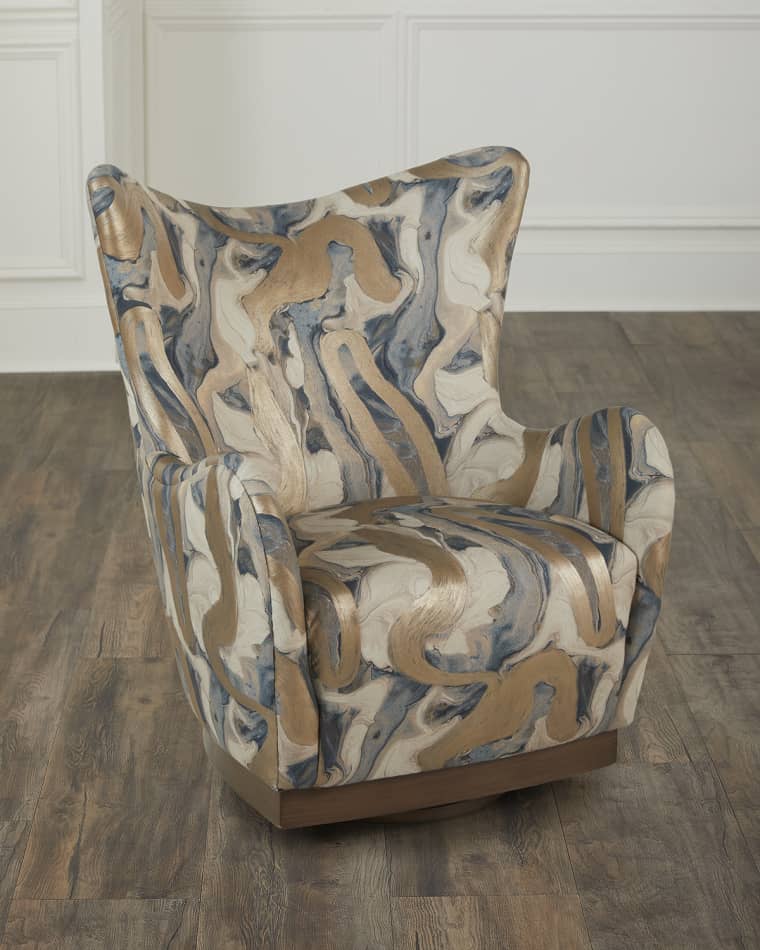 Massoud Noor Swivel Wing Chair