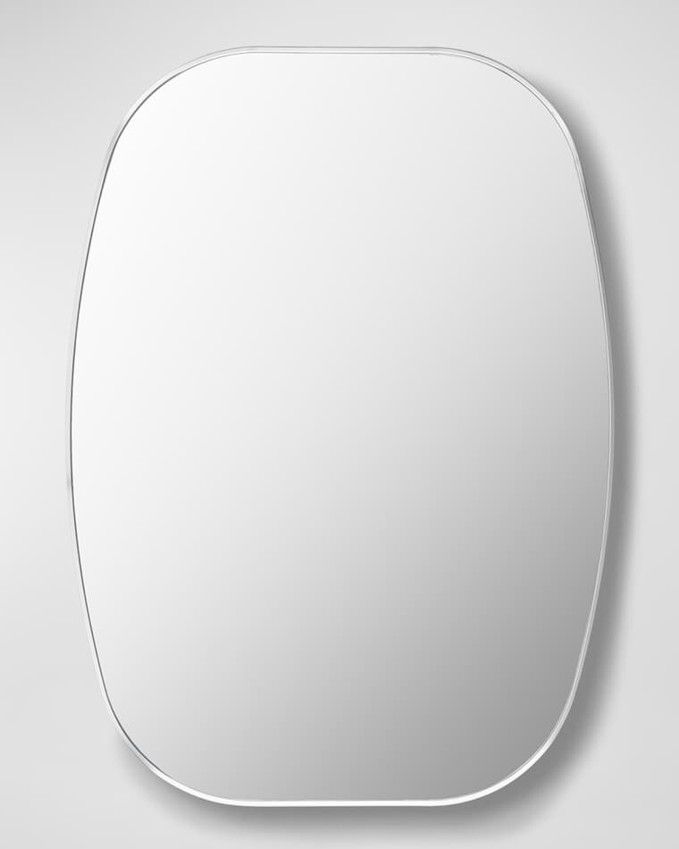 Surya Aranya 41" Rounded Wall Mirror, Silver