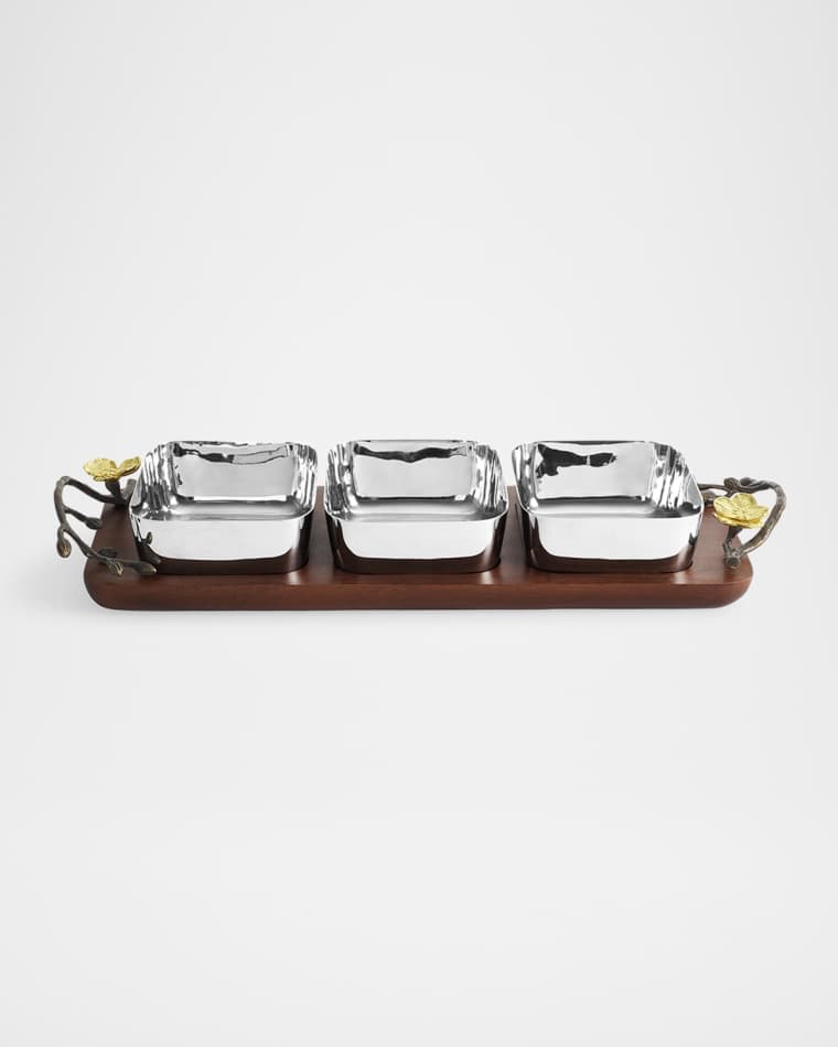 Michael Aram Gold Orchid Triple Dishes