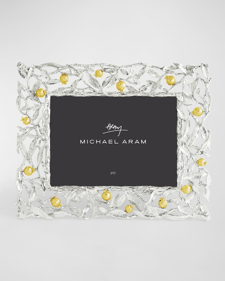 Michael Aram Pomegranate Silver & Gold Picture Frame, 5" x 7"