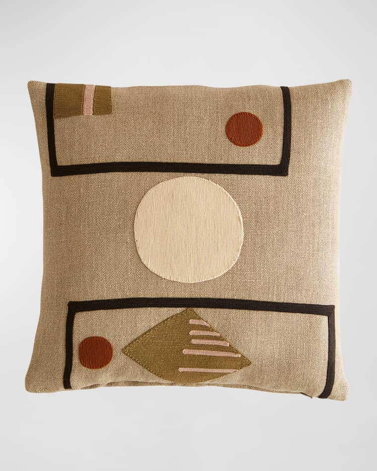 Jonathan Adler Monterey Shapes Pillow, 18" Square