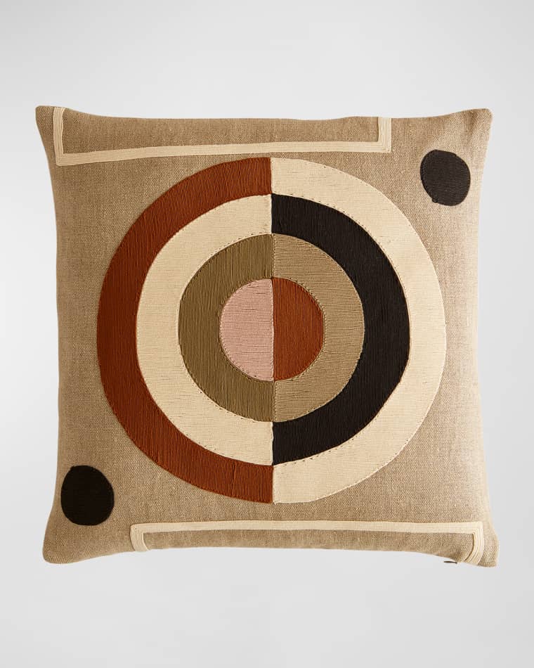 Jonathan Adler Monterey Bullseye Pillow, 22" Square