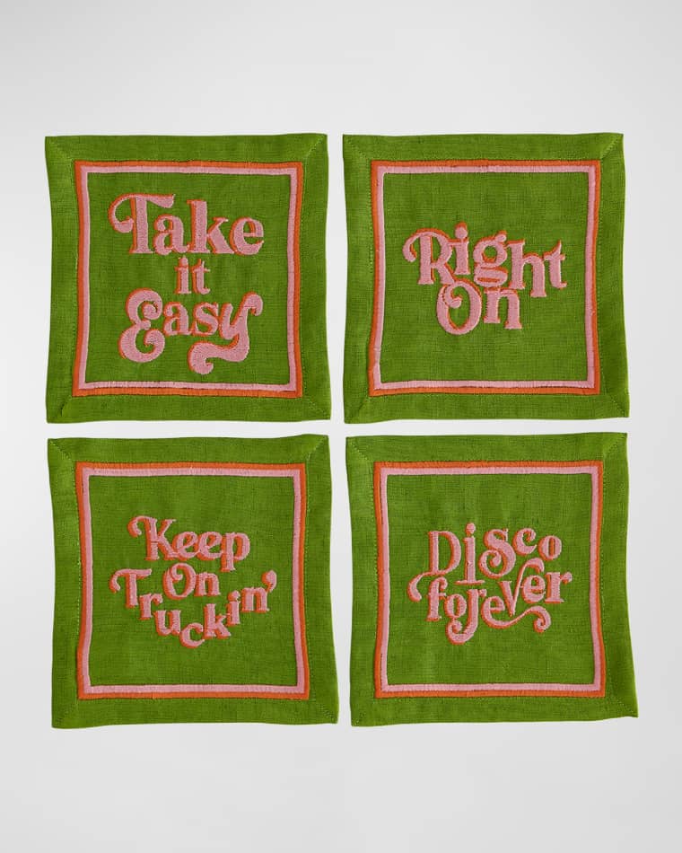 Jonathan Adler Deep Thoughts Cocktail Napkins, Set of 4
