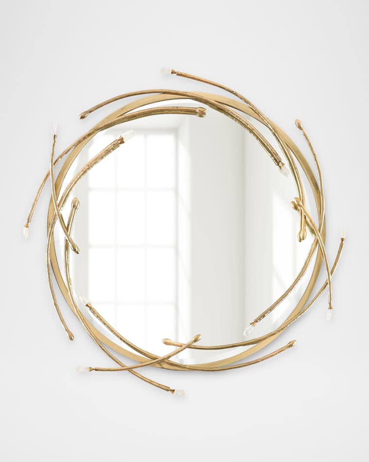 John-Richard Collection Entrata Quartz Spiral 37" Wall Mirror