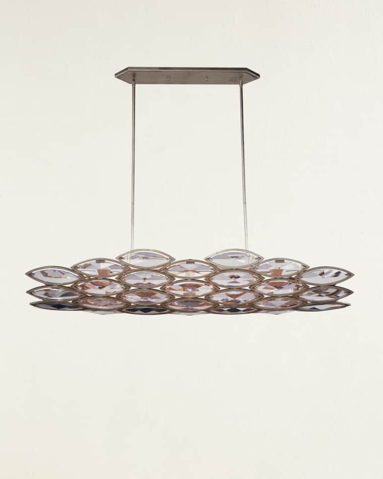 John-Richard Collection Petaline 60" 6-Light Horizontal Chandelier