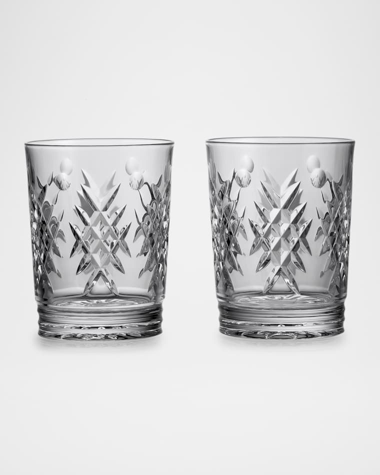 Waterford Crystal Winter Wonders Holly 13.5 oz. Double Old-Fashioned Glasses, Set of 2
