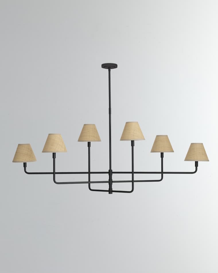 Regina Andrew Polly 6-Light Blackened Brass Chandelier, 64"