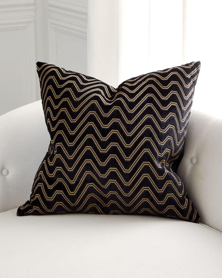 D.V. KAP Home Citadel Velvet Decorative Pillow, 24" Square