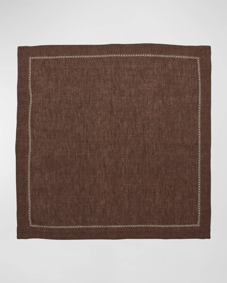 Kim Seybert Brown Square Linen Napkin